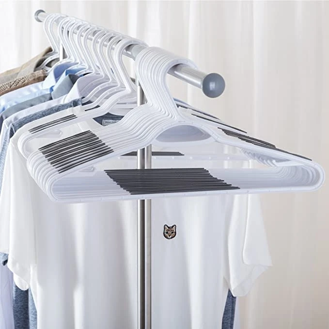 Percha antideslizante para pantalones con cuello de ganso