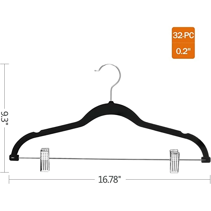 Perchas para trajes flocadas