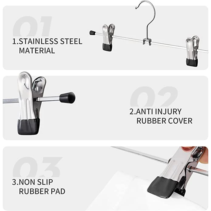 Percha para pantalones de metal antideslizante