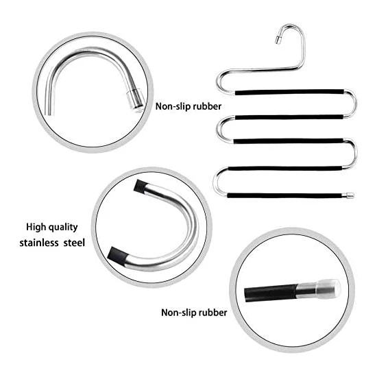 Percha para pantalones multicapa en forma de S
