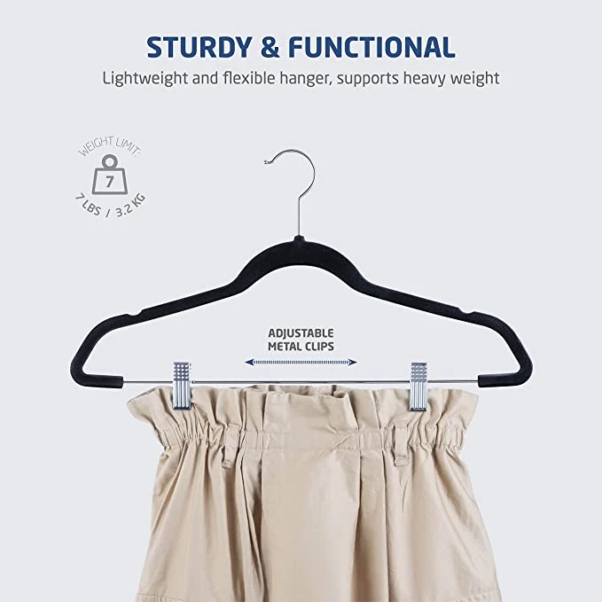 Perchas para trajes flocadas