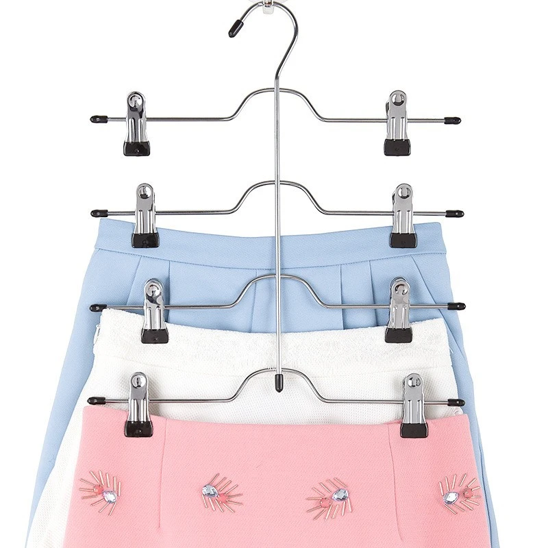 Percha para faldas y pantalones multicapa que ahorra espacio