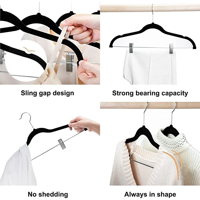 Perchas para trajes flocadas