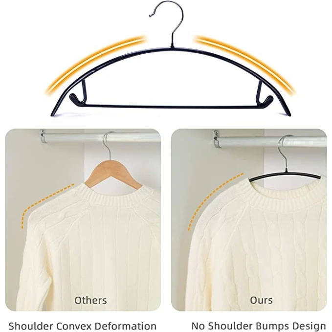 Percha semicircular para ropa sumergida con protecci&oacute;n para hombros