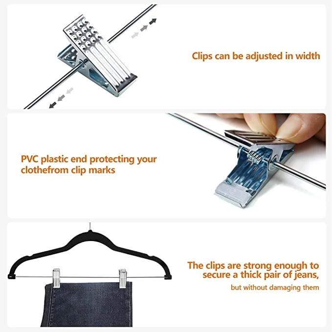 Perchas para trajes flocadas