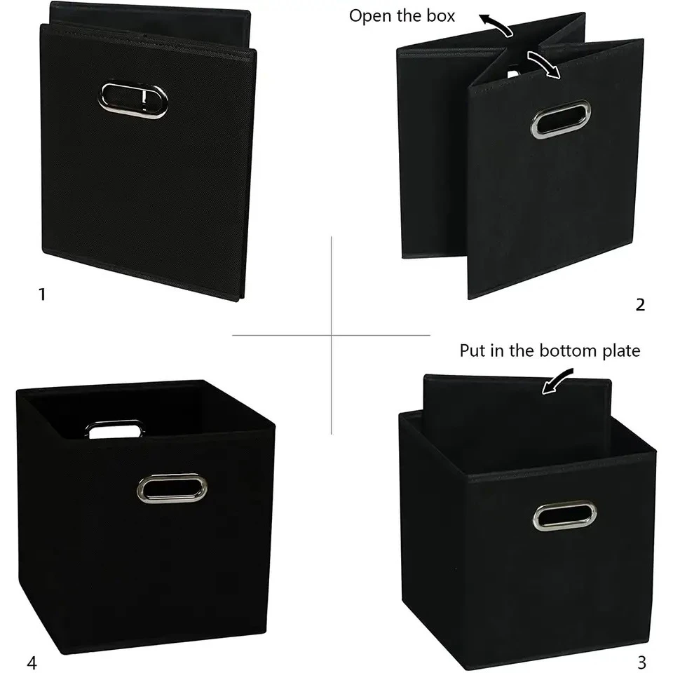 Caja de almacenamiento de pl&aacute;stico corrugado con tapa abierta