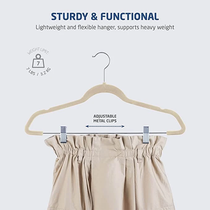 Perchas para trajes flocadas