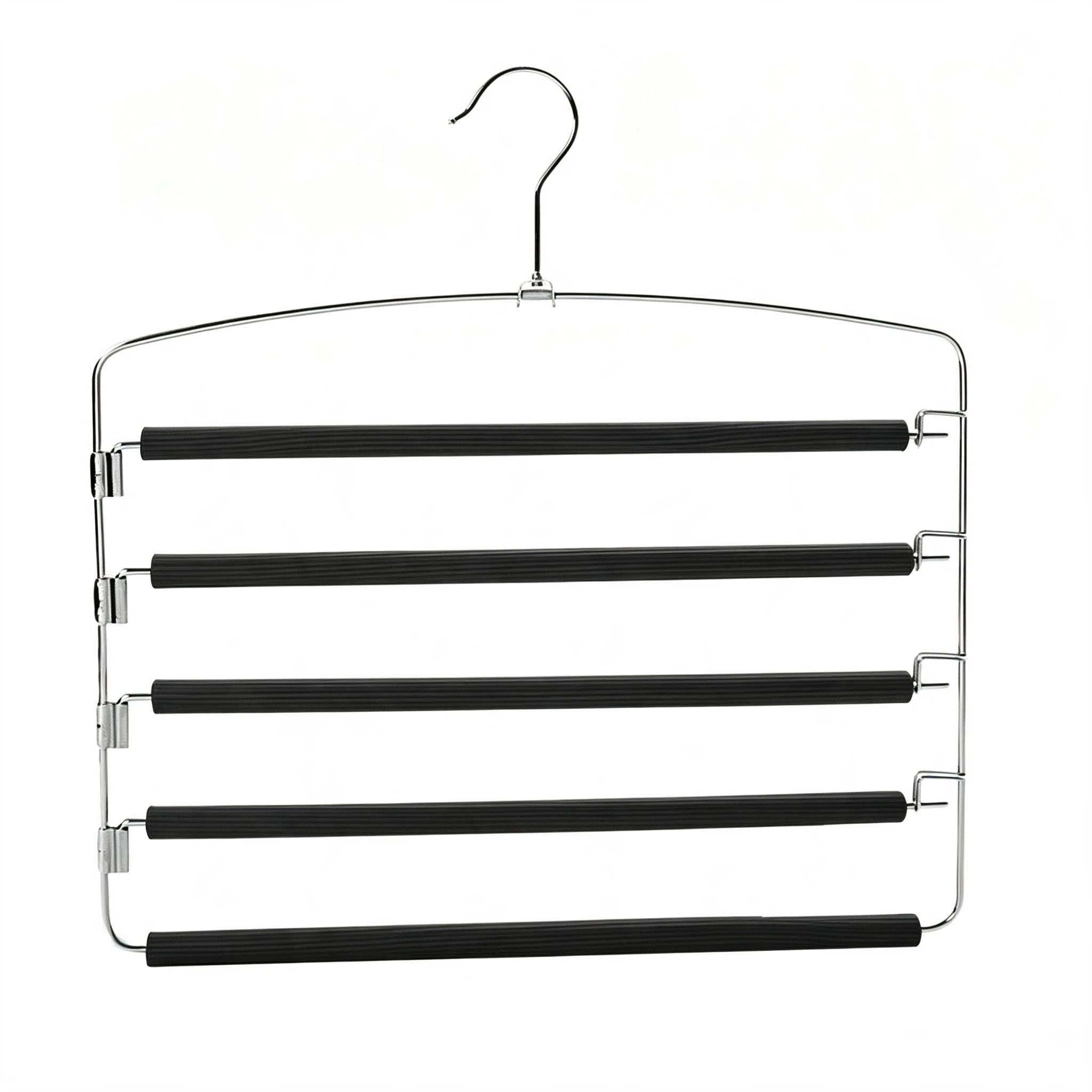 Percha para pantalones multicapa de espuma antideslizante de cinco niveles (estilo abatible)
