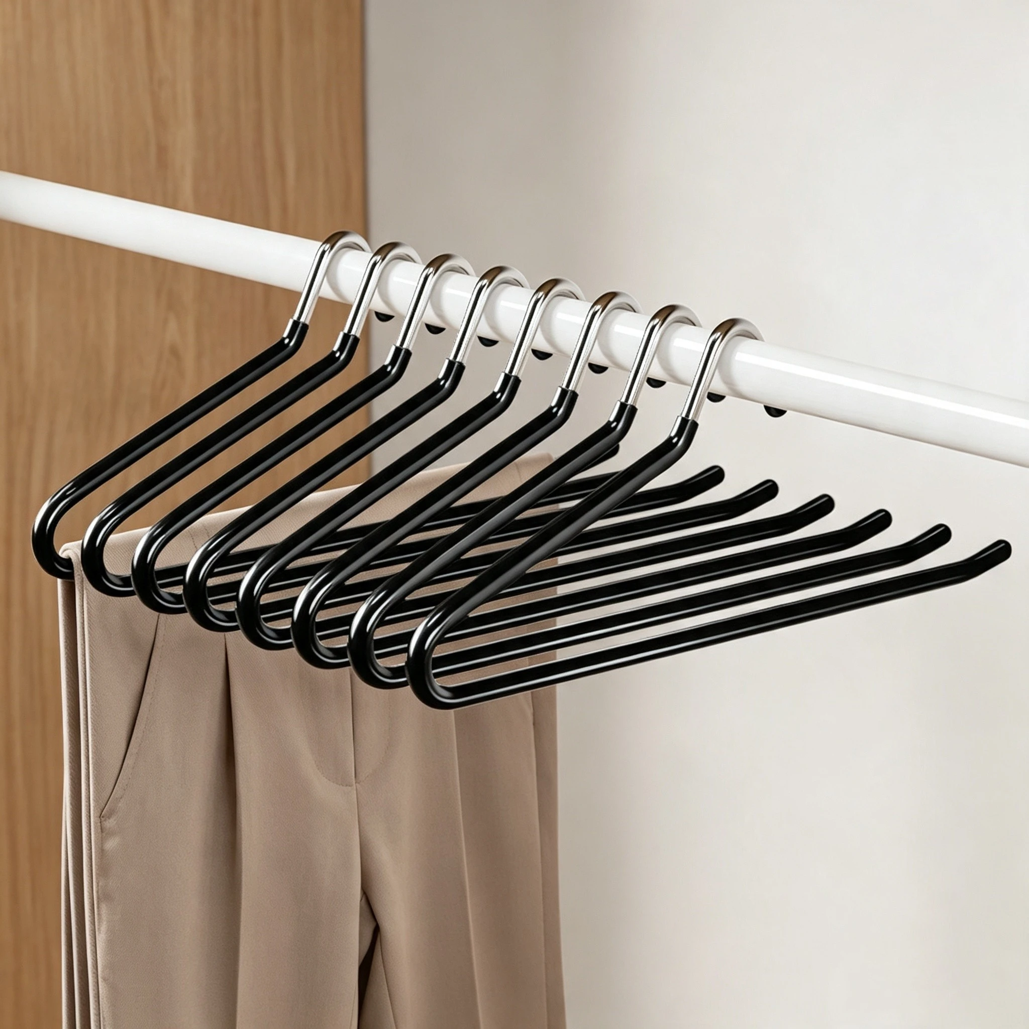 Percha para pantalones con gancho invertido en forma de Z