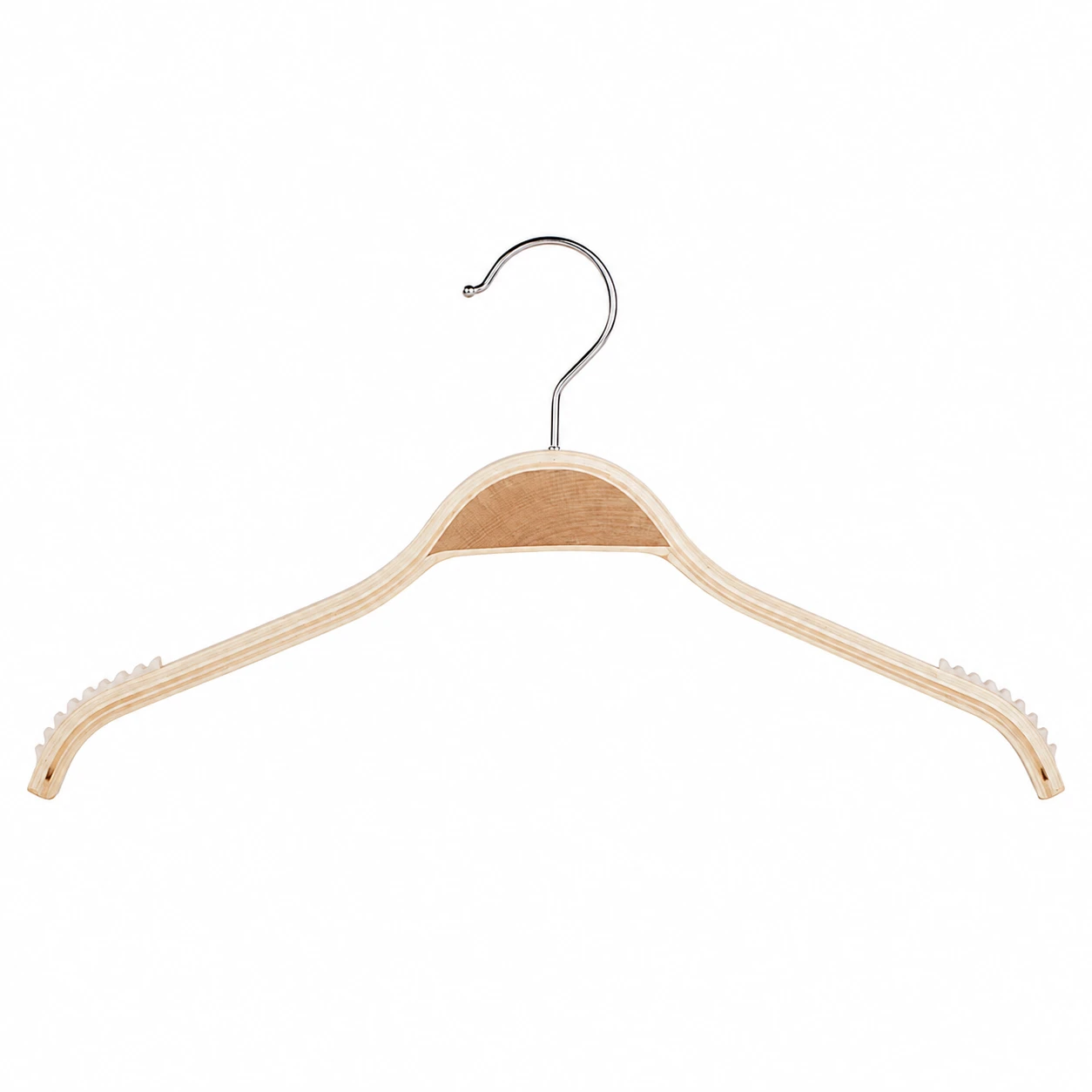 Percha Antideslizante Curva de Madera Laminada
