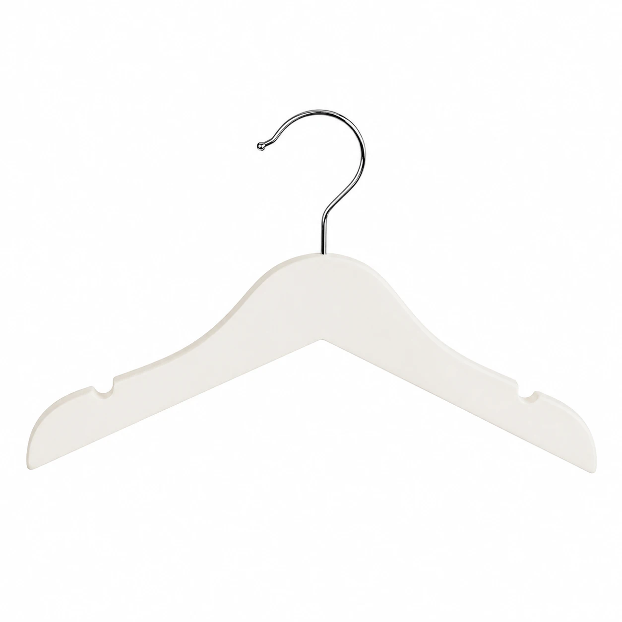 Percha de madera maciza lacada en blanco