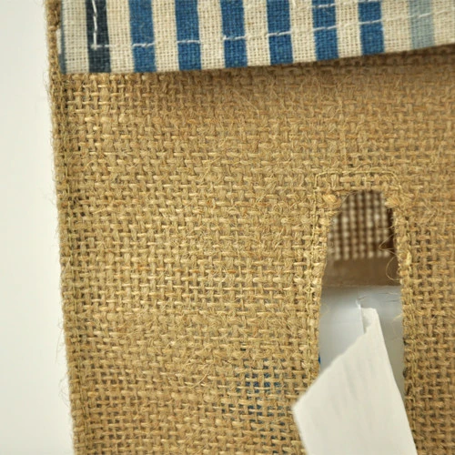 Bolsa de almacenamiento de pa&ntilde;uelos de lino grueso para colgar en la pared