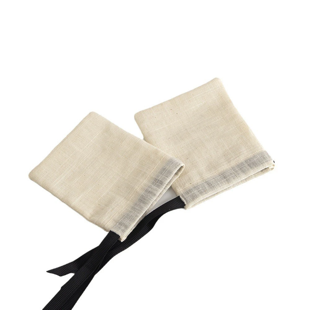 Bolsa de almacenamiento port&aacute;til con cord&oacute;n de algod&oacute;n y lino.