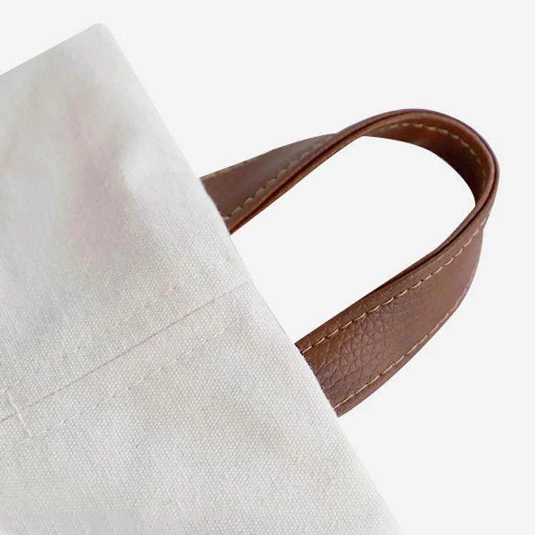 Bolsa de pa&ntilde;uelos para colgar de lino con correa de cuero