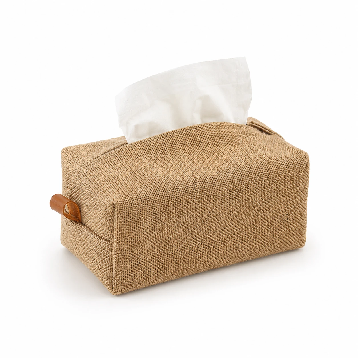 Cubierta de caja de pa&ntilde;uelos de tela de lino