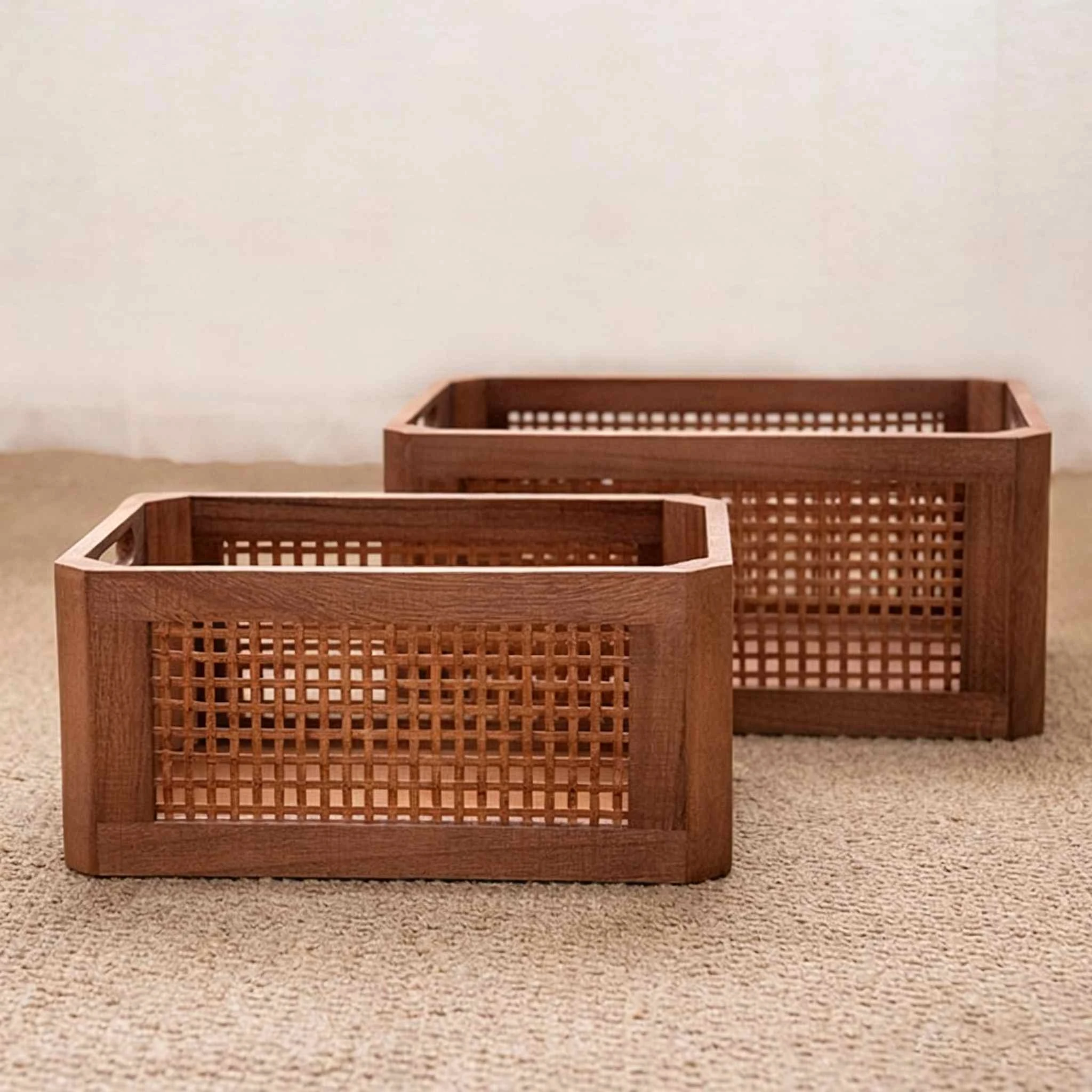 Caja de almacenamiento de celos&iacute;a de madera maciza
